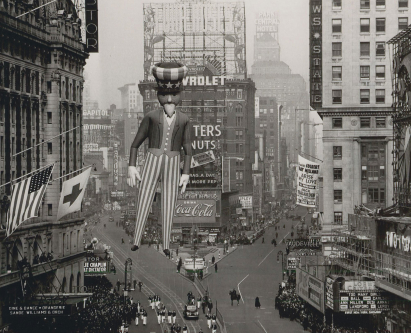 1941 - The Uncle Sam baloon flew down the Parade route from 1939-1941.